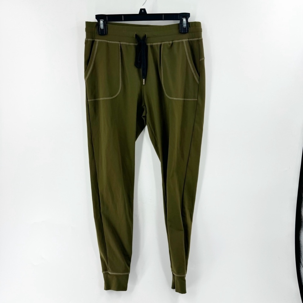 ✅ Zyia Active drawstring stretch lounge jogger‎ pants size SMALL GREEN ATHLETIC